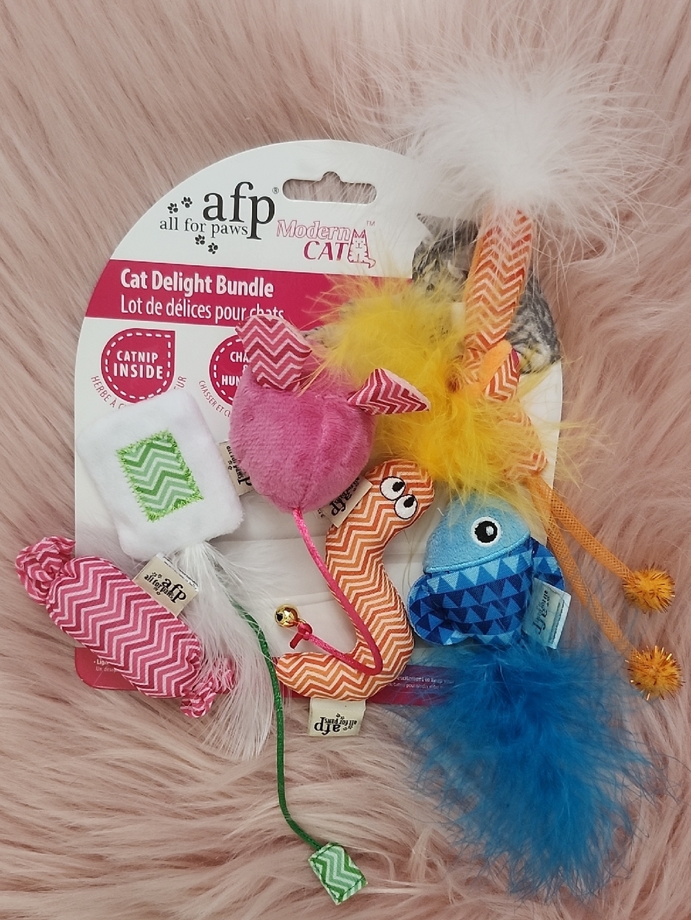 Brand New AFP ALL FOR PAWS CAT DELIGHT BUNDLE CATNIP CAT TOY